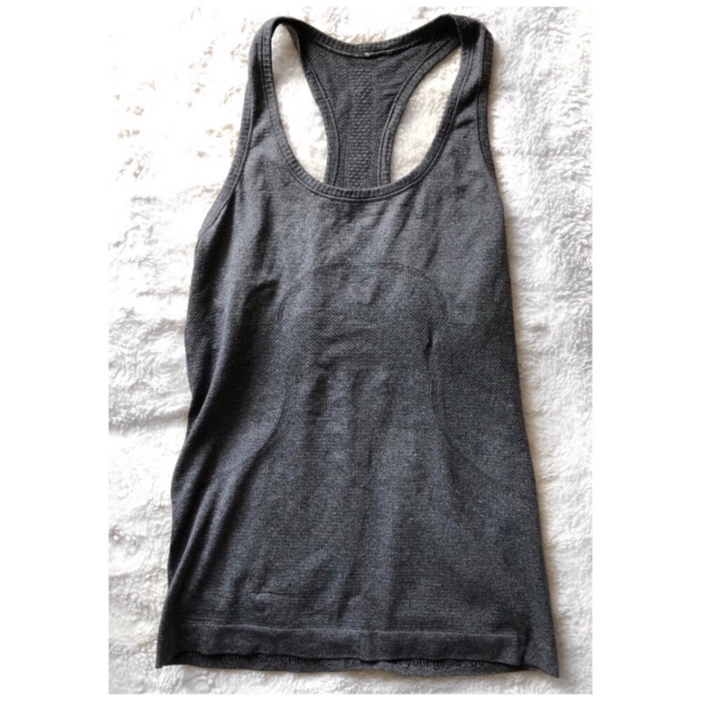 Lululemon swiftly tech racerback tank in grey/pink